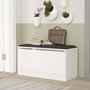 Hanah Home Mr2-W Zapatero Blanco con Parte Superior de Piel de PU